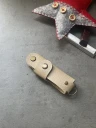 Ключница кожаная KeyCase M Кремовый-капучино