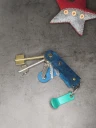 Ключница кожаная KeyCase M Сине-морская
