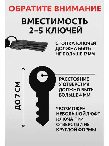 Ключница кожаная KeyCase M Сине-морская