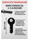Ключница кожаная KeyCase M Сине-морская