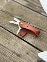 Ключница кожаная KeyCase M Коралловая 