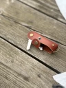 Ключница кожаная KeyCase M Коралловая 