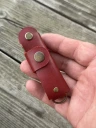 Ключница кожаная KeyCase M Красно-пурпурная