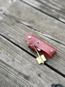 Ключница кожаная KeyCase M Красно-пурпурная