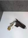 Ключница кожаная KeyCase M Коричневая с кольцом