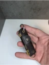 Ключница кожаная KeyCase M Коричневая с кольцом