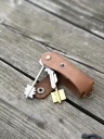 Ключница кожаная KeyCase L Шоколадно-коричневая 