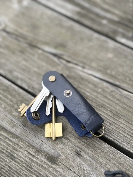 Ключница кожаная KeyCase L Синия