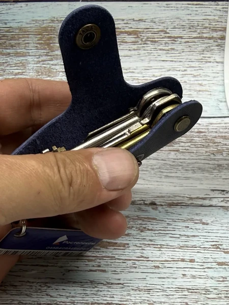 Ключница кожаная KeyCase L Синия