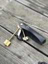 Ключница кожаная KeyCase ML Чёрная 