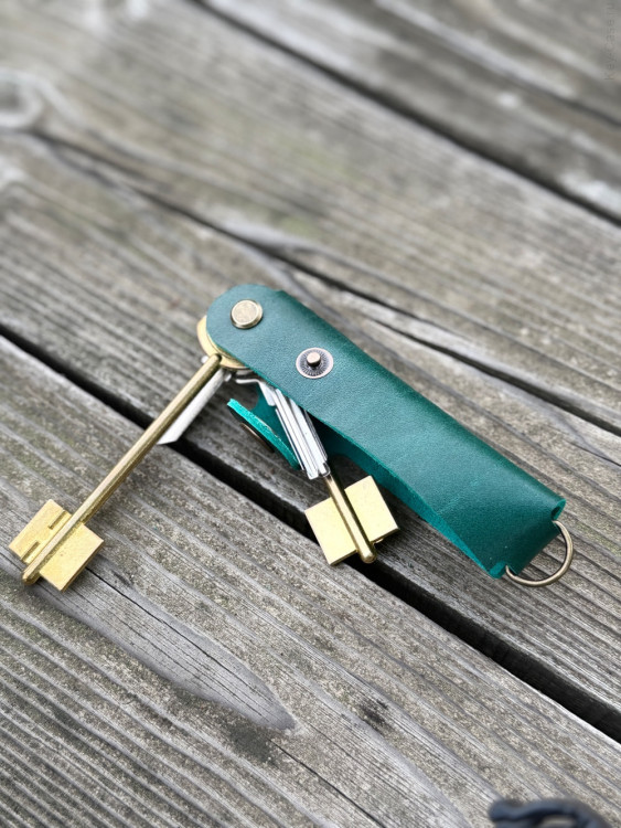 KeyCase Ключница карманная, ML,зеленая, на винте