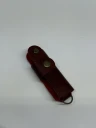 Ключница кожаная KeyCase L Красно-пурпурная