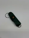 Ключница кожаная KeyCase M Зелёный Бархат с кольцом