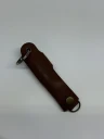 Ключница кожаная KeyCase ML Шоколадно-коричневая с кольцом 
